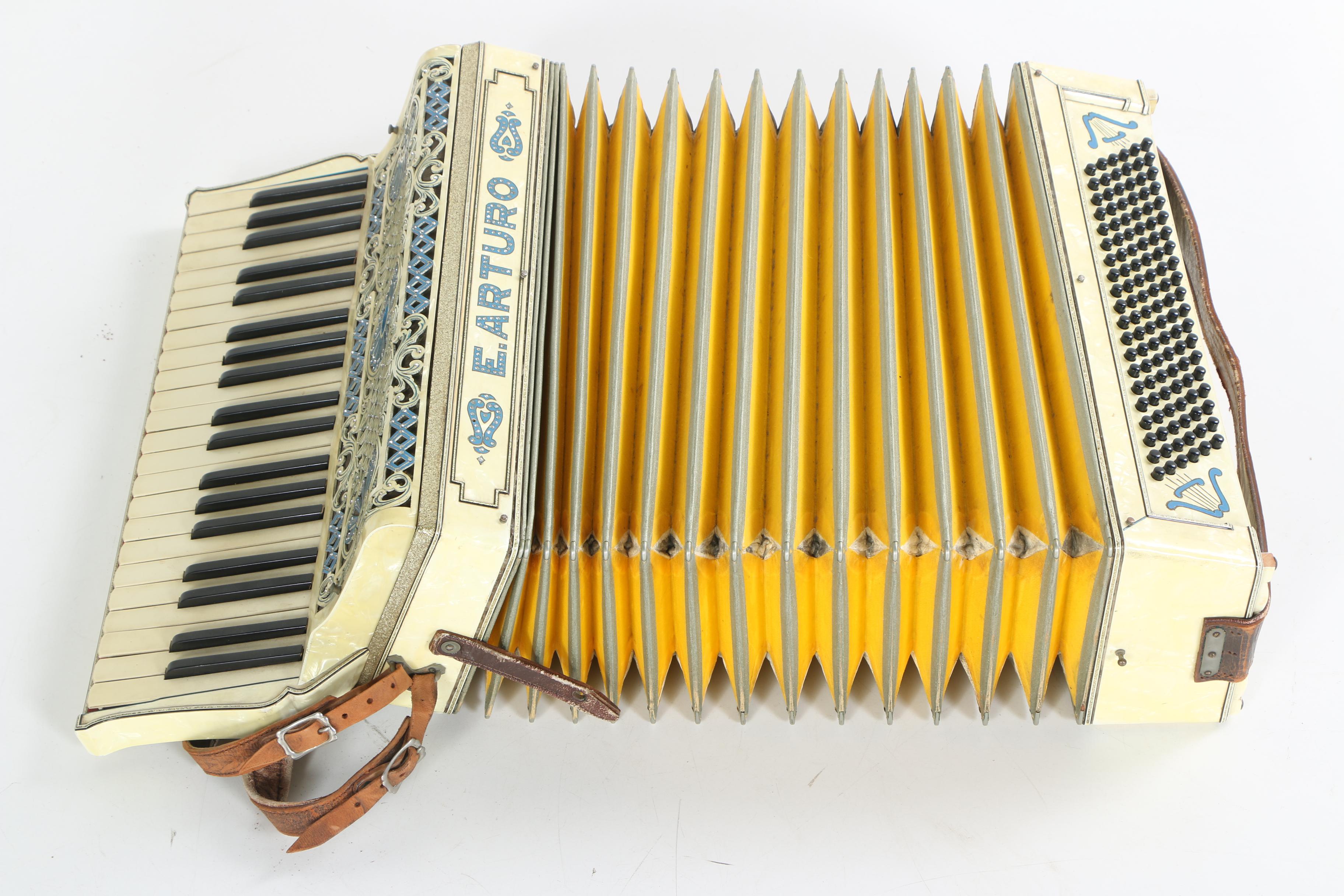 Vintage E. Arturo Piano-Style Accordion and Case