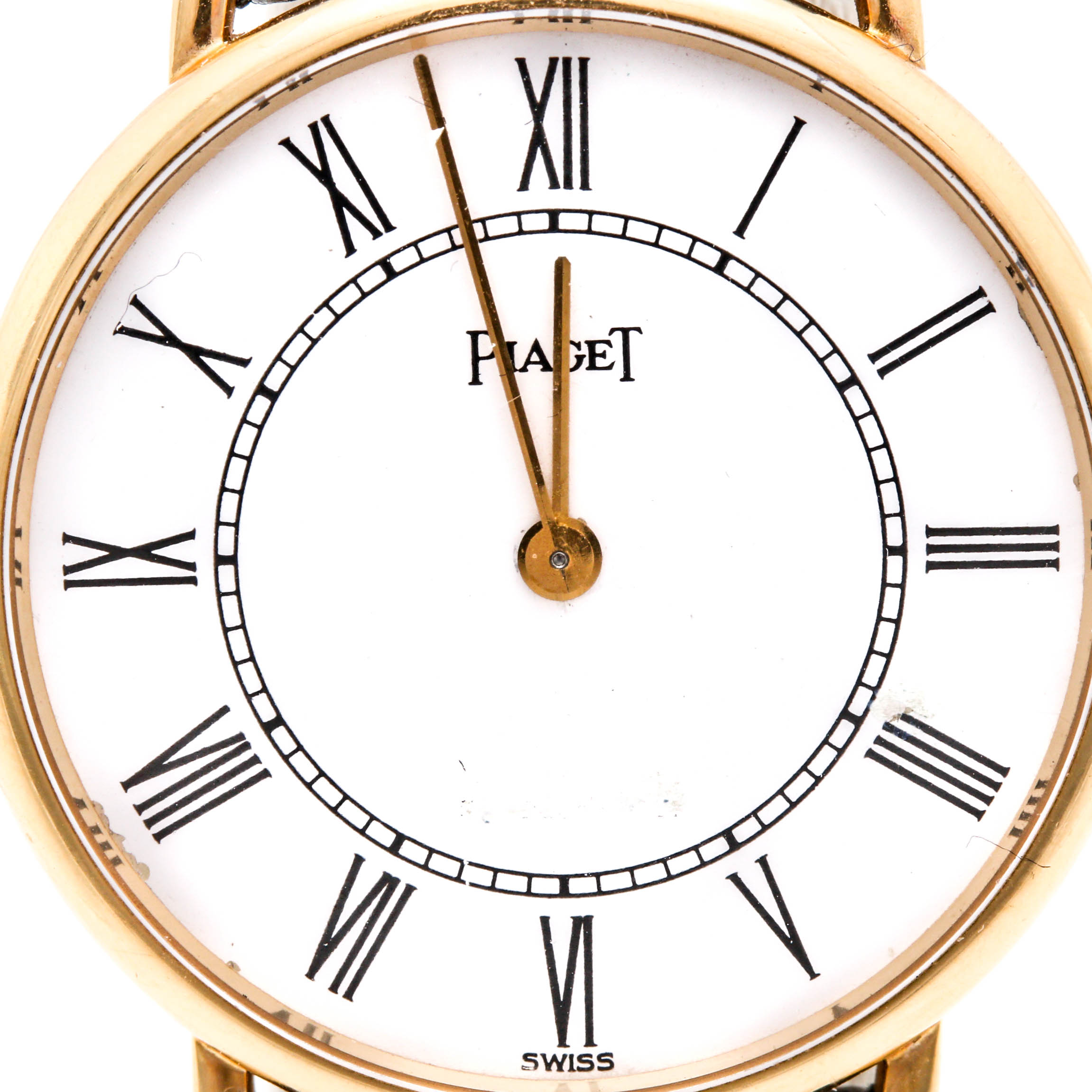 Piaget 18K Yellow Gold Leather Watch