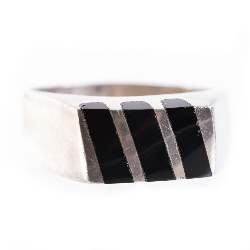 Sterling Silver and Black Onyx Ring