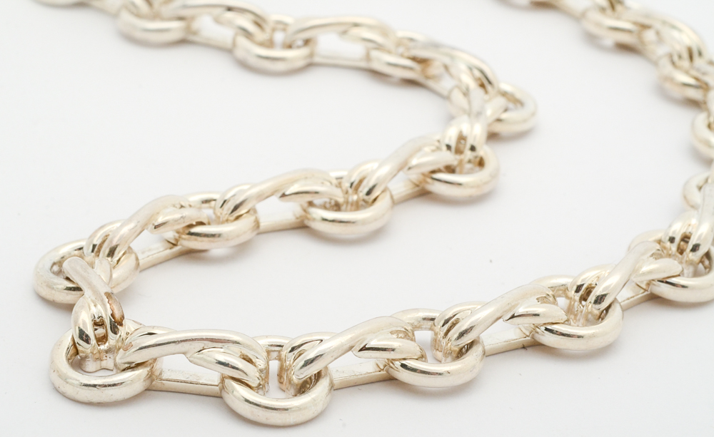 Paloma Picasso for Tiffany & Co. Sterling "XO" Link Necklace