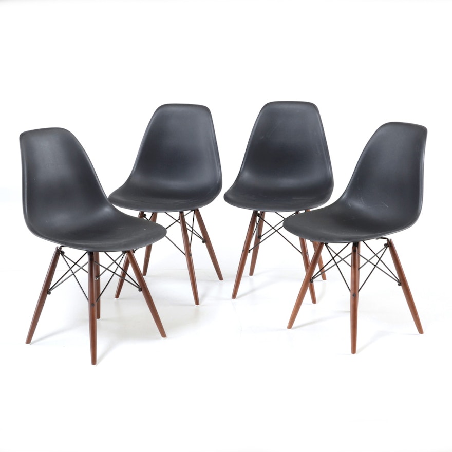 Set of Four Modern Eames Style Shell Chairs