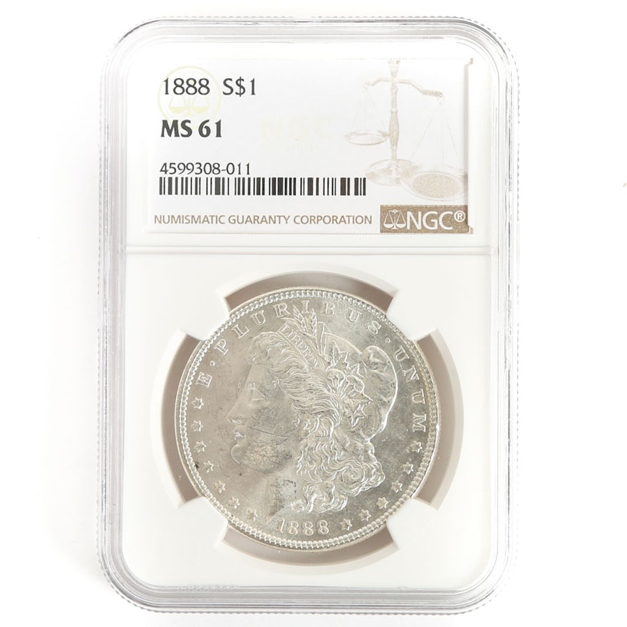 NGC Graded 1888 Morgan Silver Dollar