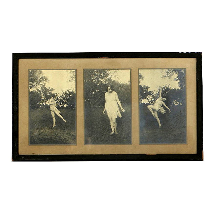 1921 Agatha Gillen Gelatin Silver Photograph "Isadorable" Triptych