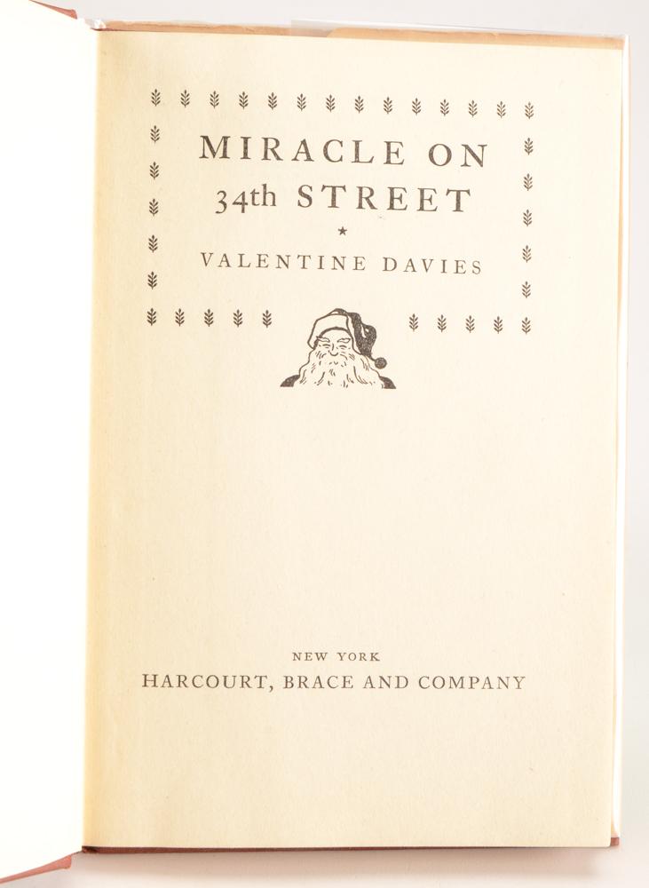 First Edition "Miracle on 34th Street" by Valentine Davies