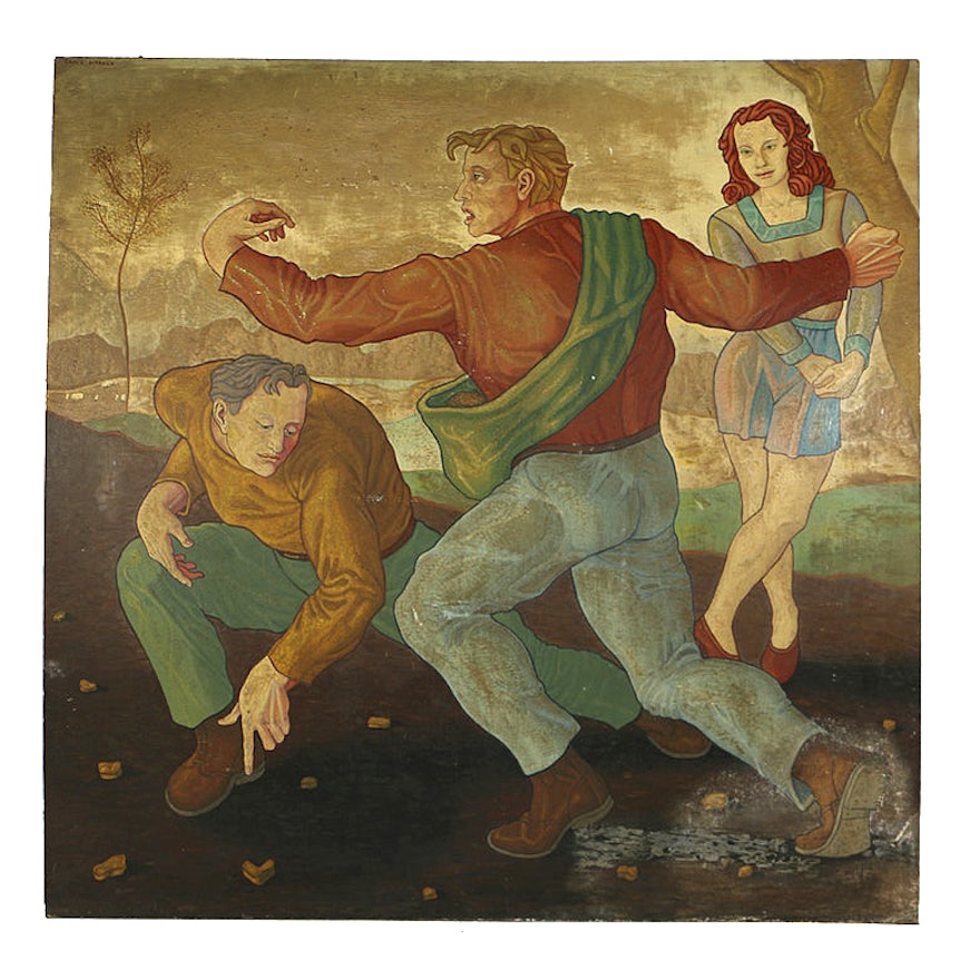 Carlo Di Paolo Oil Painting on Masonite "The Sower of Truth"