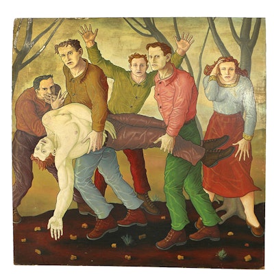 Carlo Di Paolo Oil Painting on Masonite "Why" Carlo Di Paolo Oil Painting on Masonite "Why"