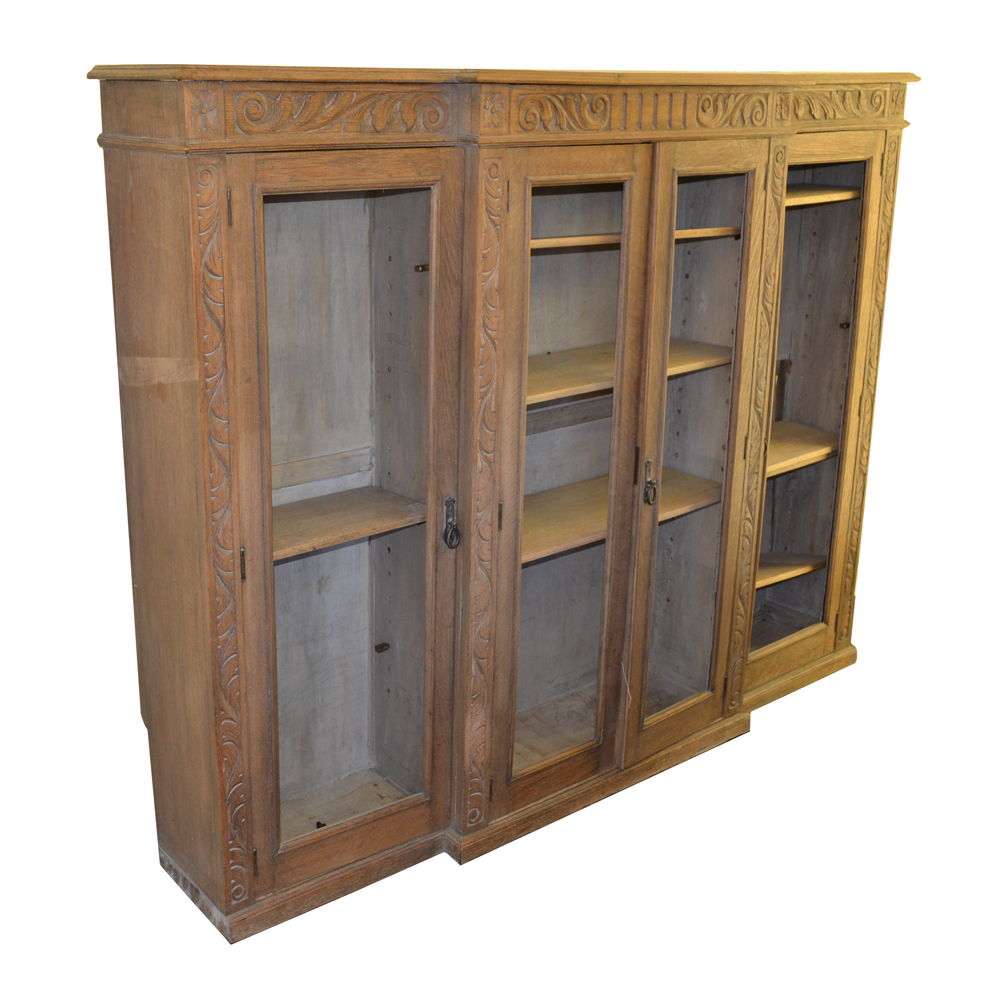 Antique Carved Italian Oak Hutch