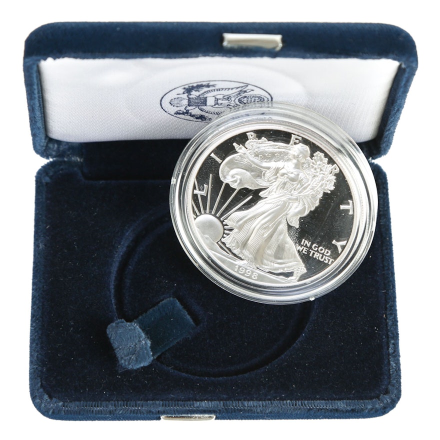 1998 Walking Liberty Fine Silver Dollar