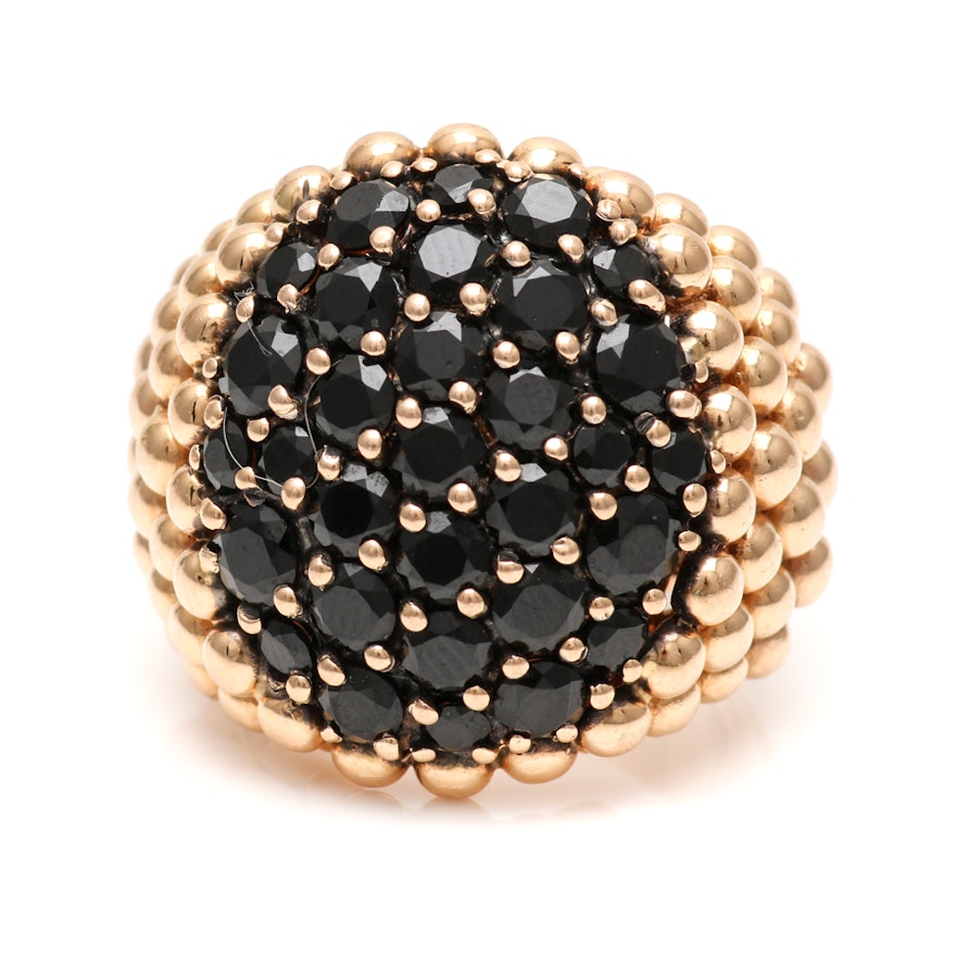 Pasquale Bruni 18K Yellow Gold Black Spinel Ring