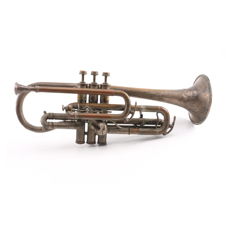 Vintage J.W. York and Sons Perfec-Tone Coronet and WolfPak Double Trumpet Case