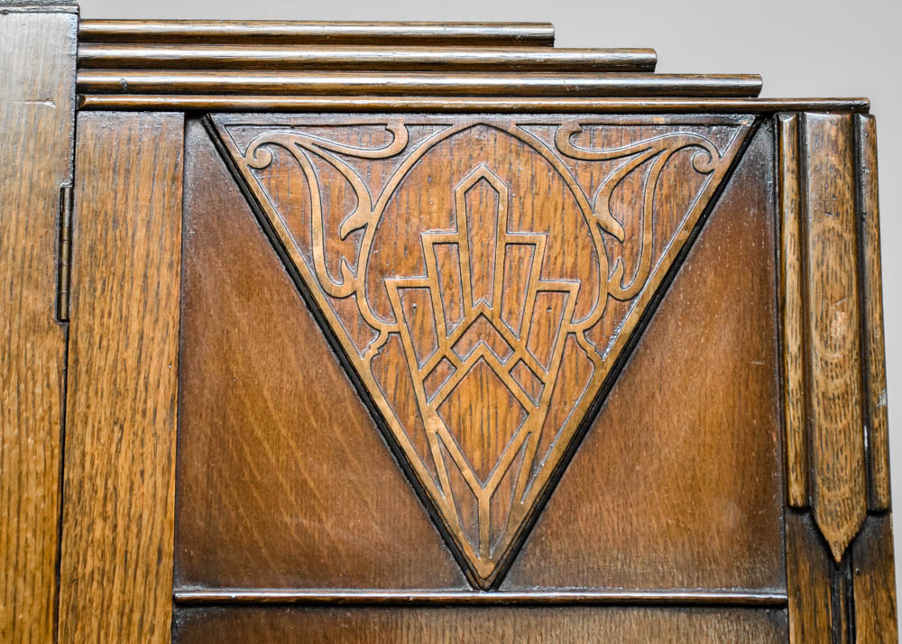 Vintage Art Deco Style Cherry Wardrobe