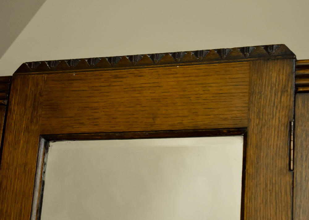 Vintage Art Deco Style Cherry Wardrobe