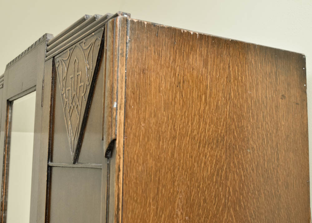 Vintage Art Deco Style Cherry Wardrobe