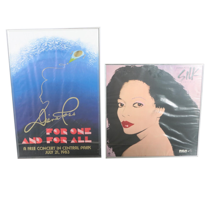 Collection of Offset Lithograph Diana Ross Posters