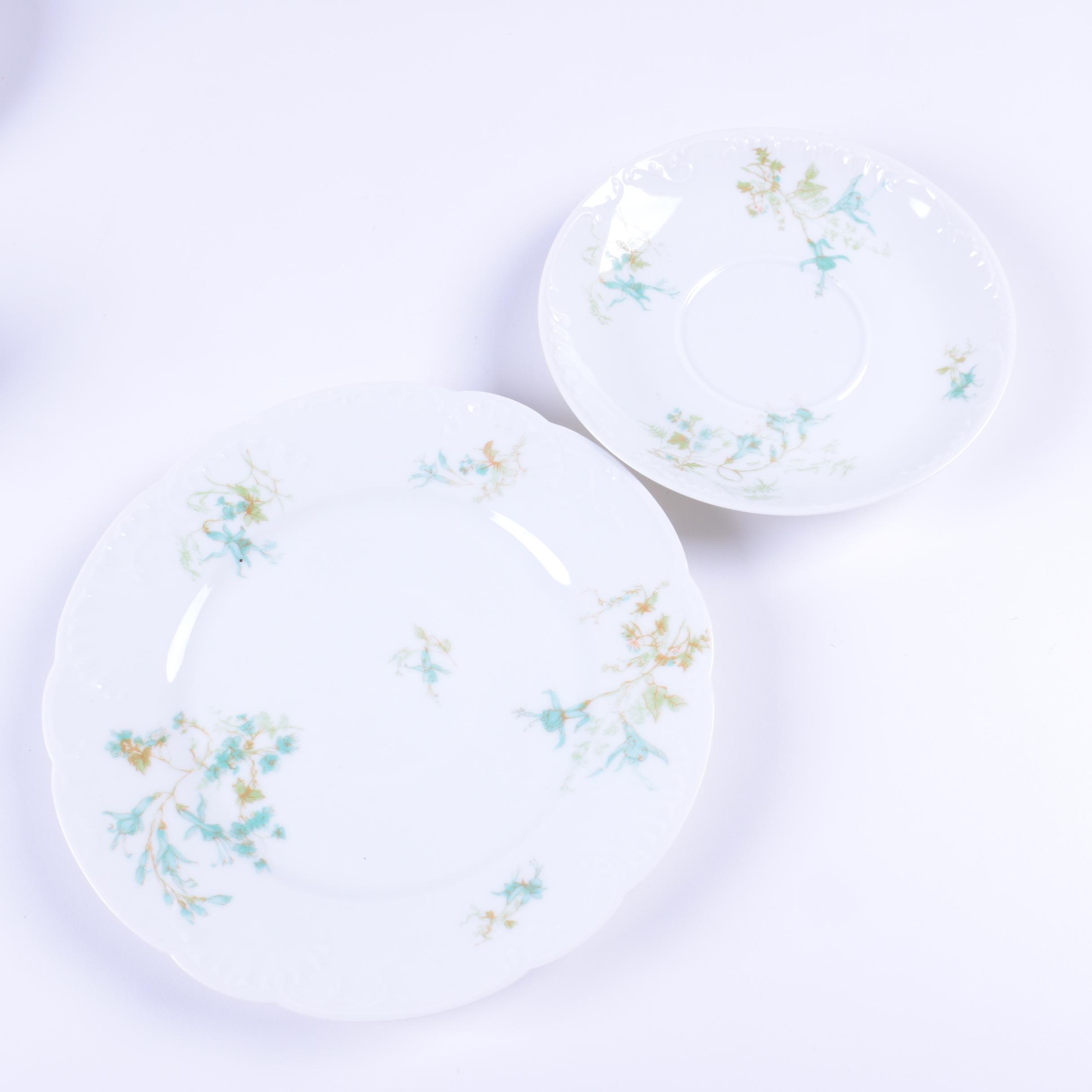 Antique Haviland & Co. Limoges "The Taranto" Teacups with Other Tableware