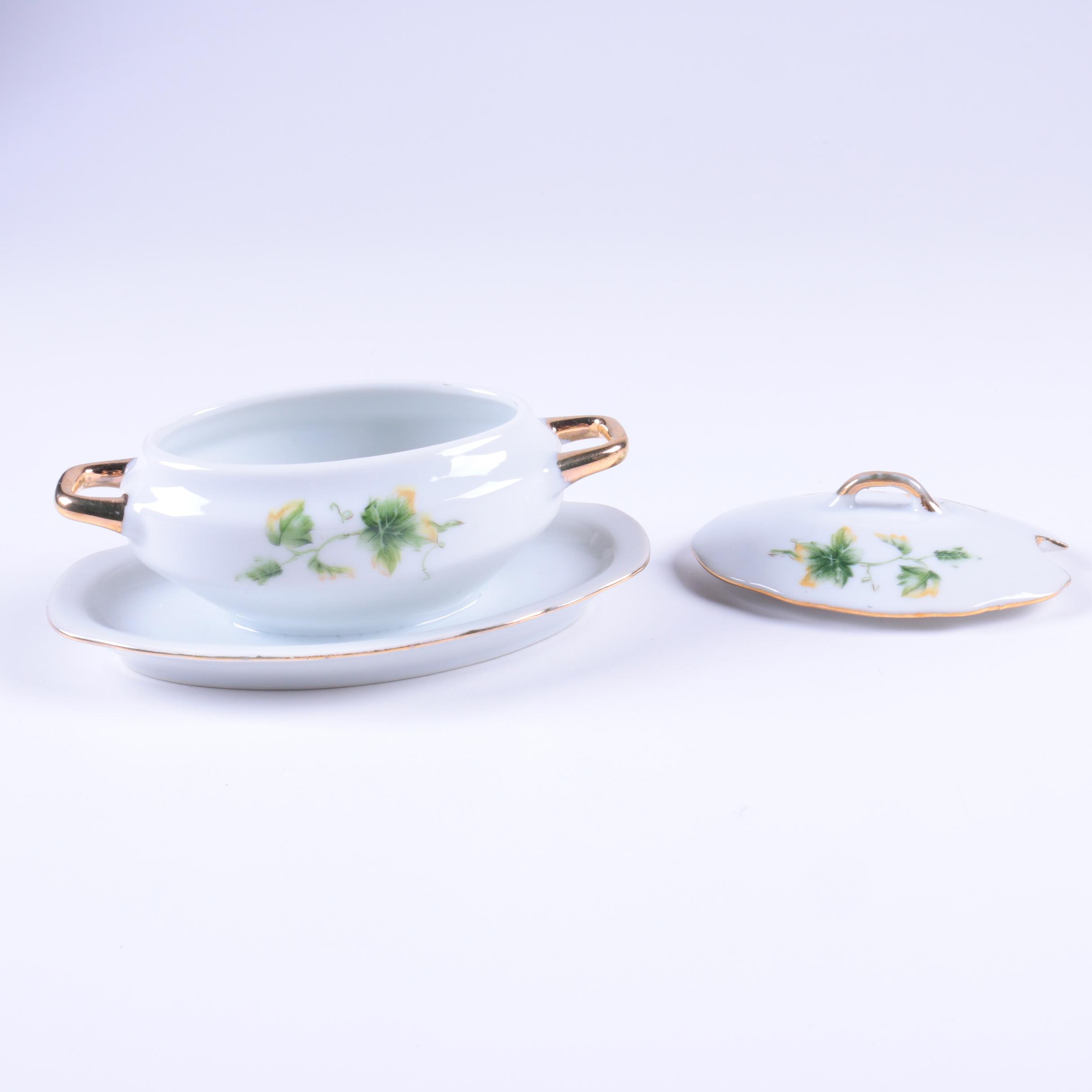 Antique Haviland & Co. Limoges "The Taranto" Teacups with Other Tableware