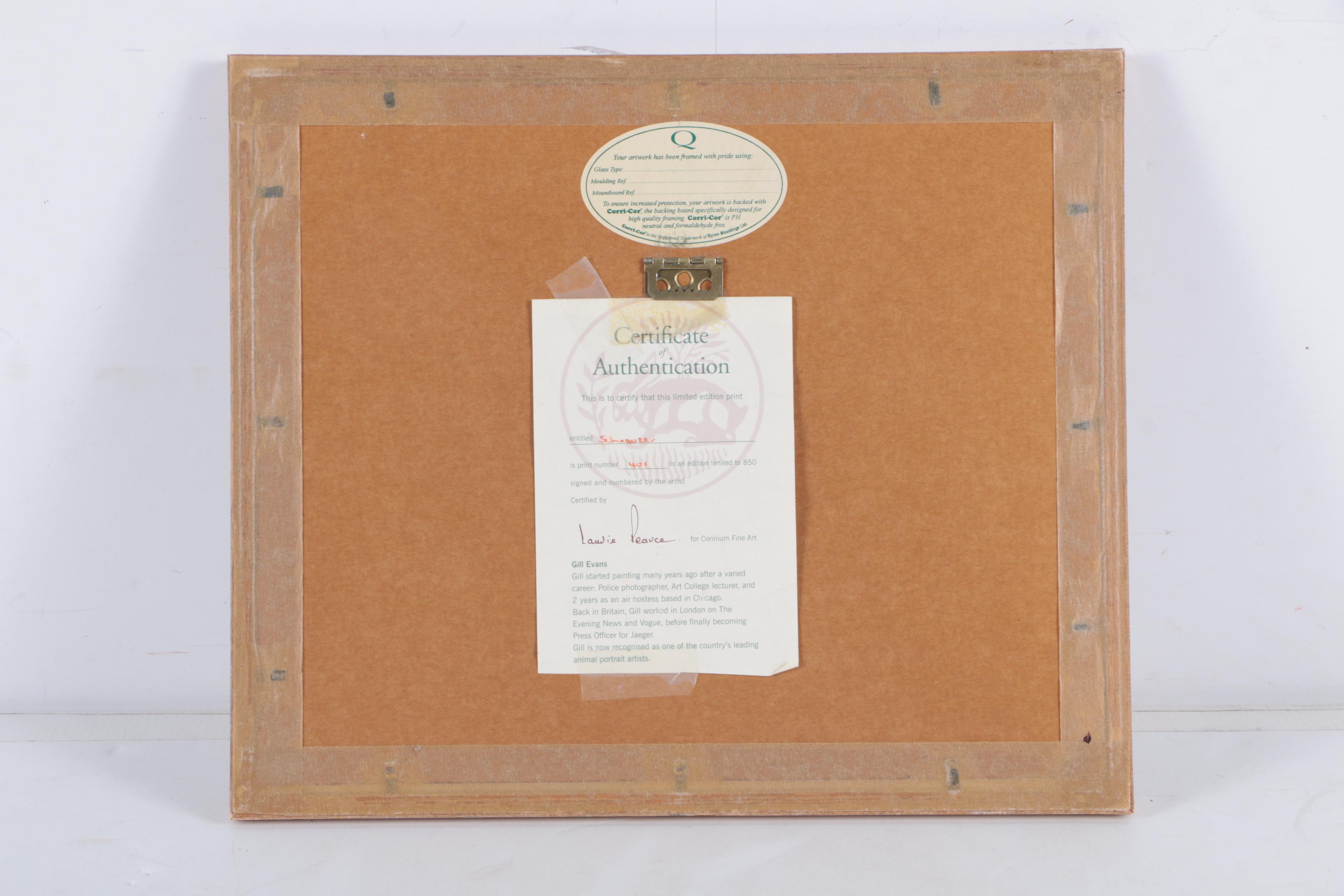 Gill Evans Limited Edition Offset Lithographs of Dogs