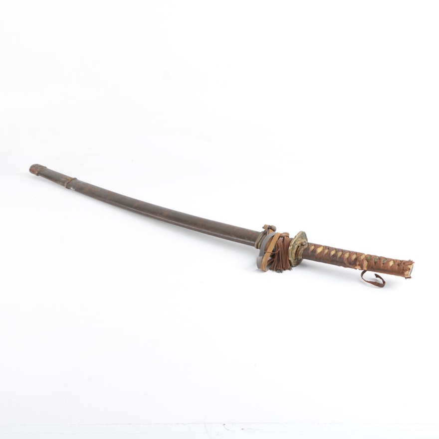 1943 Japanese Shin-Guntō Sword with Scabbard