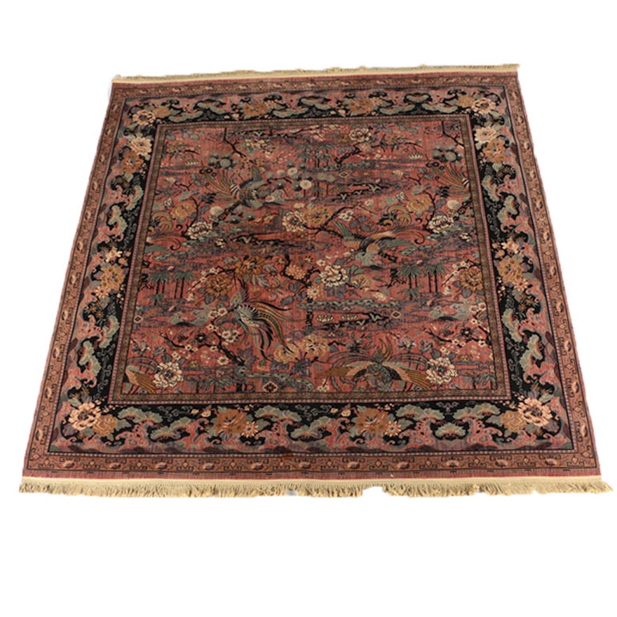 Power-Loomed M.J. Whitall Anglo-Persian Art Nouveau Style Wool Area Rug