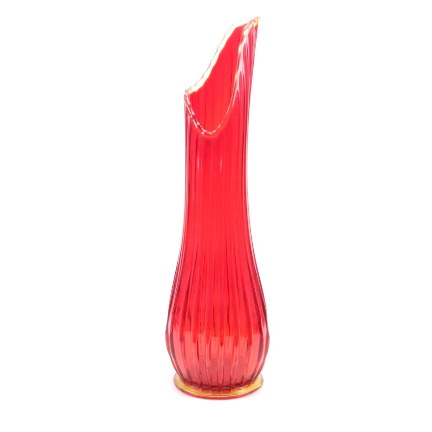 Scarlet Red Glass Vase