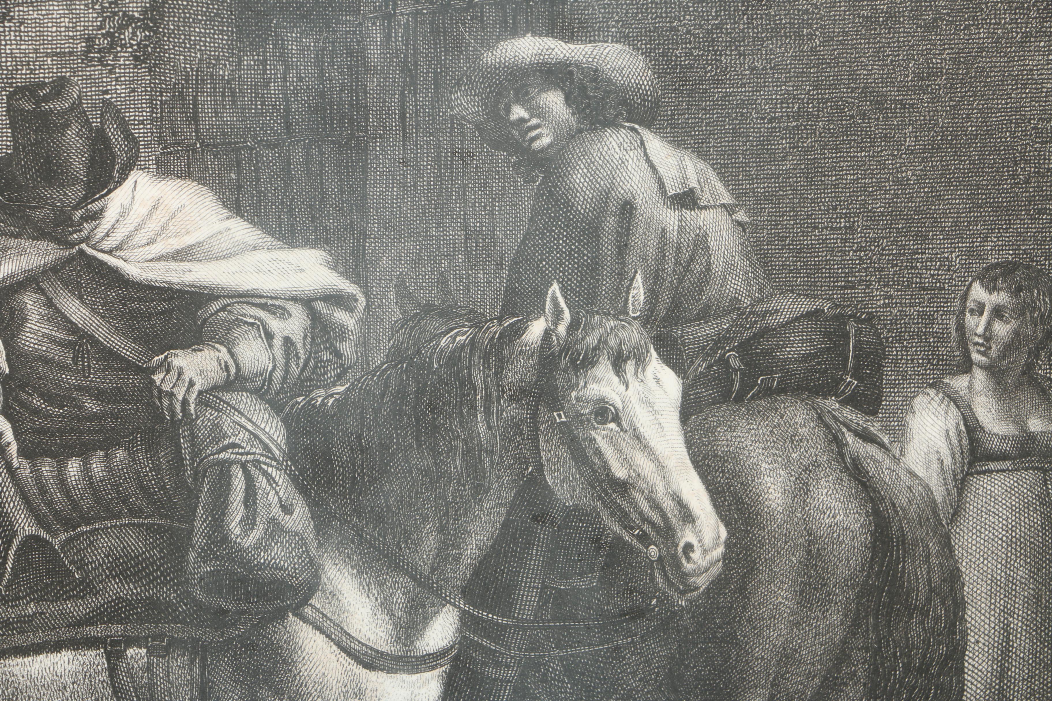 Engraving After Pieter van Laer's "Le Depart de L'Hotelerrie"