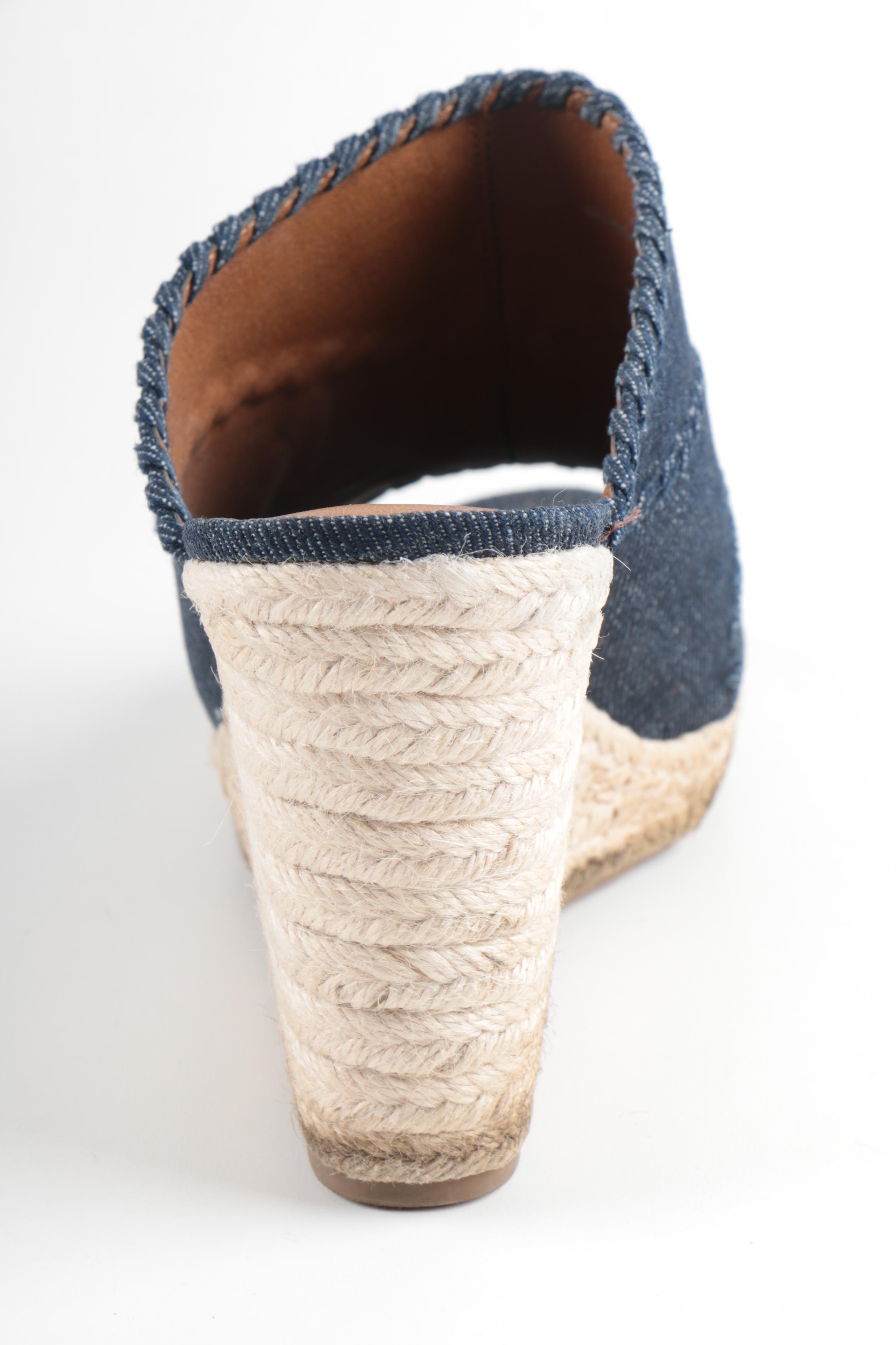 Women's Crown Vintage Espadrille Wedge Peep-Toe Shoes