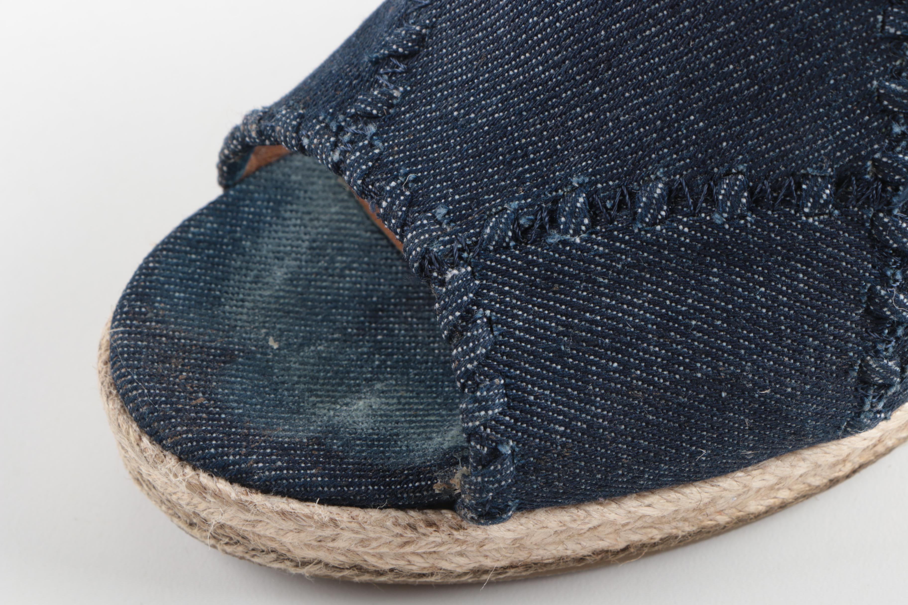 Women's Crown Vintage Espadrille Wedge Peep-Toe Shoes