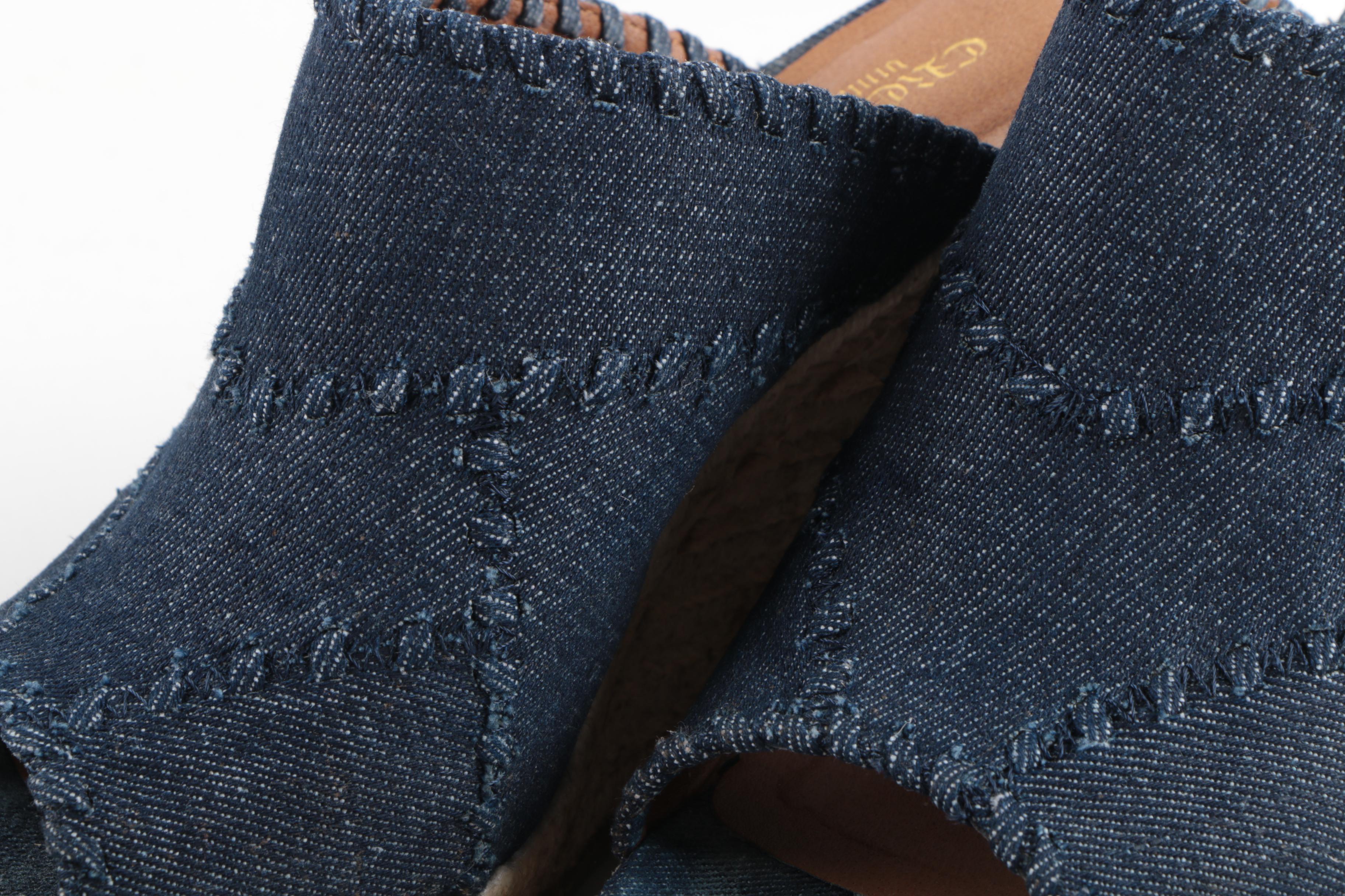 Women's Crown Vintage Espadrille Wedge Peep-Toe Shoes