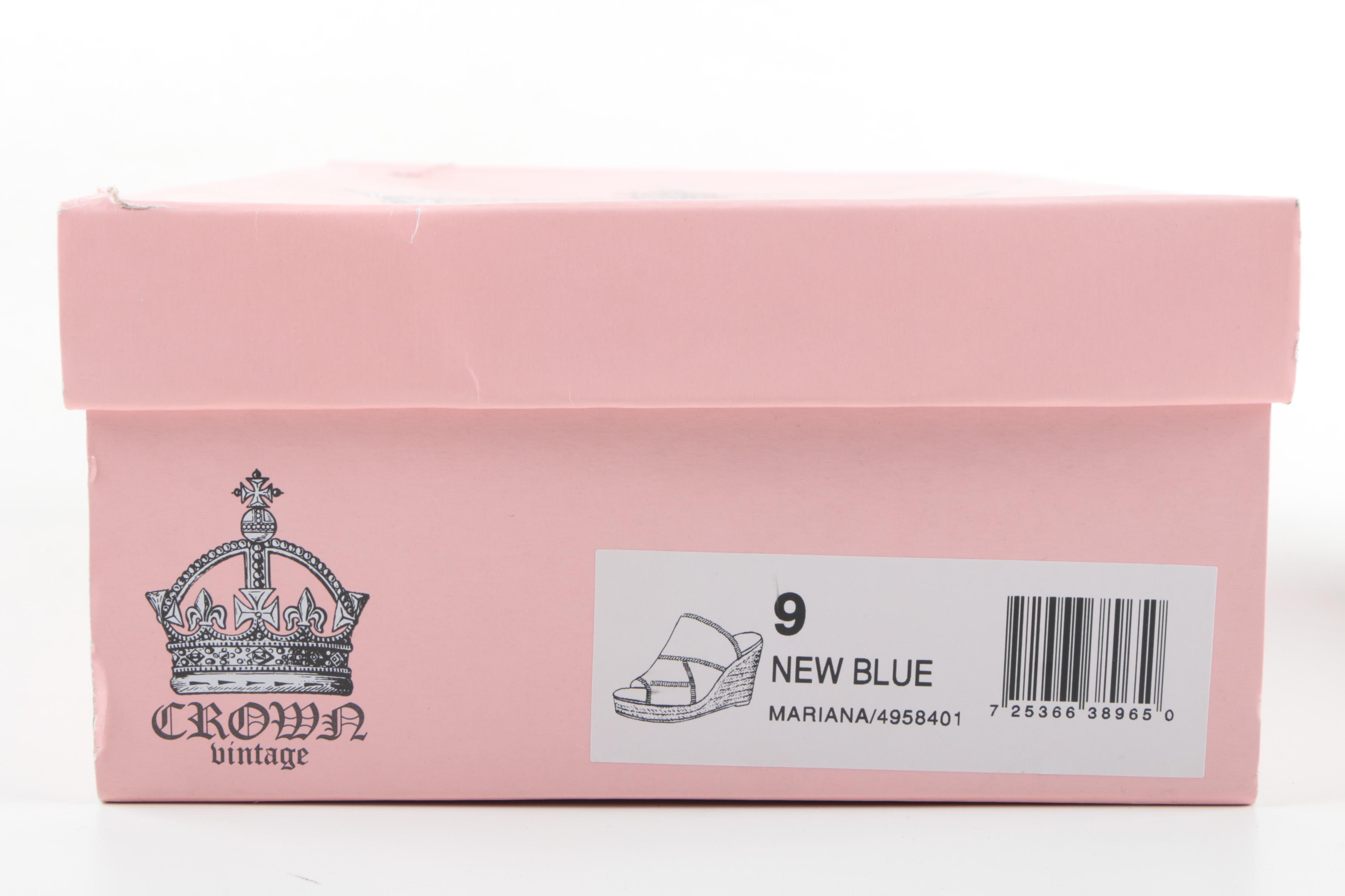 Women's Crown Vintage Espadrille Wedge Peep-Toe Shoes