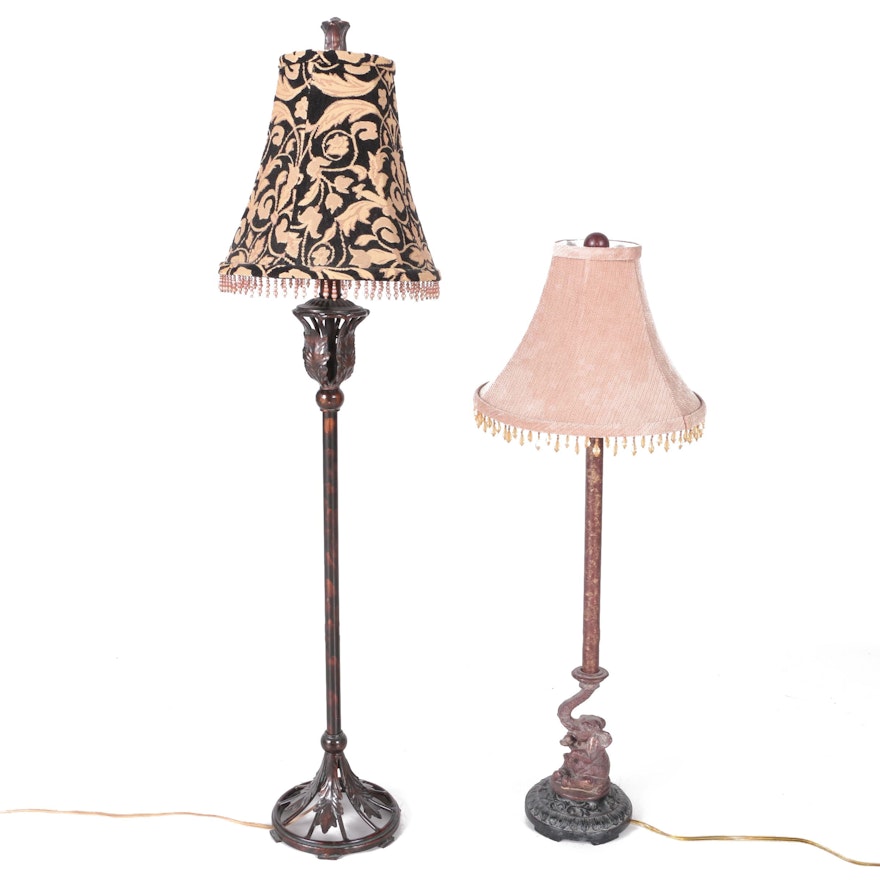 Contemporary Lamps with Beaded Shades