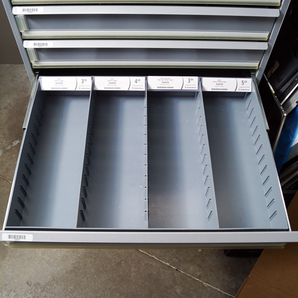 Metal Storage Chest on Chest with Divided Drawers