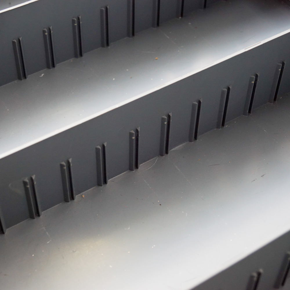 Metal Storage Chest on Chest with Divided Drawers