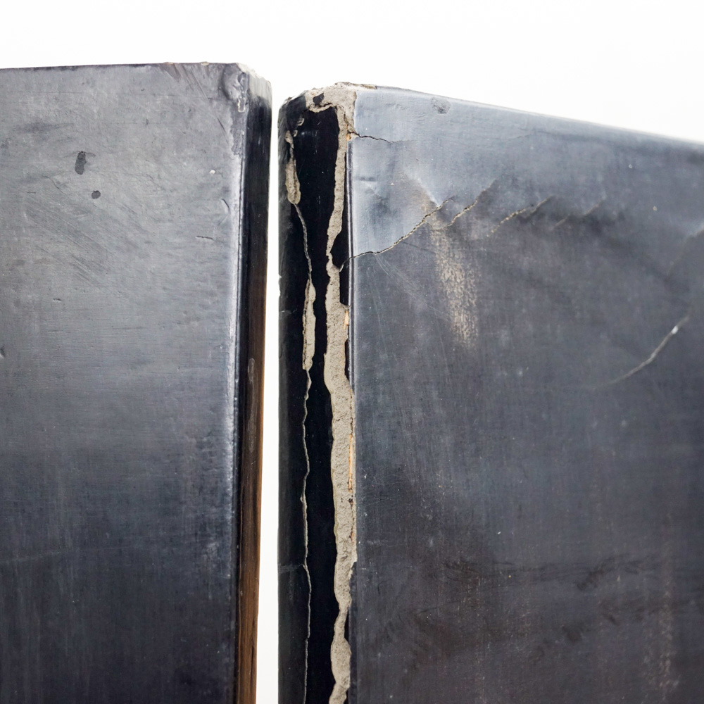 Chinese Carved Lacquered Folding Screen