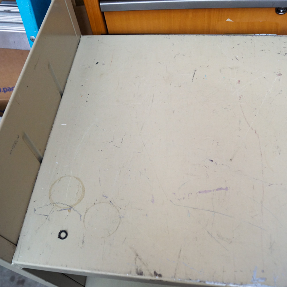 Vintage Institutional Metal Book Cart