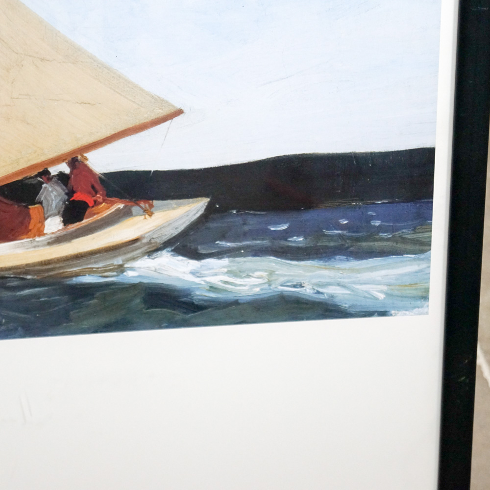 Framed Poster Print after Edward Hopper's "Sailing"