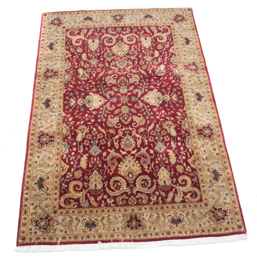 Hand Knotted Indo-Persian Tabriz Area Rug