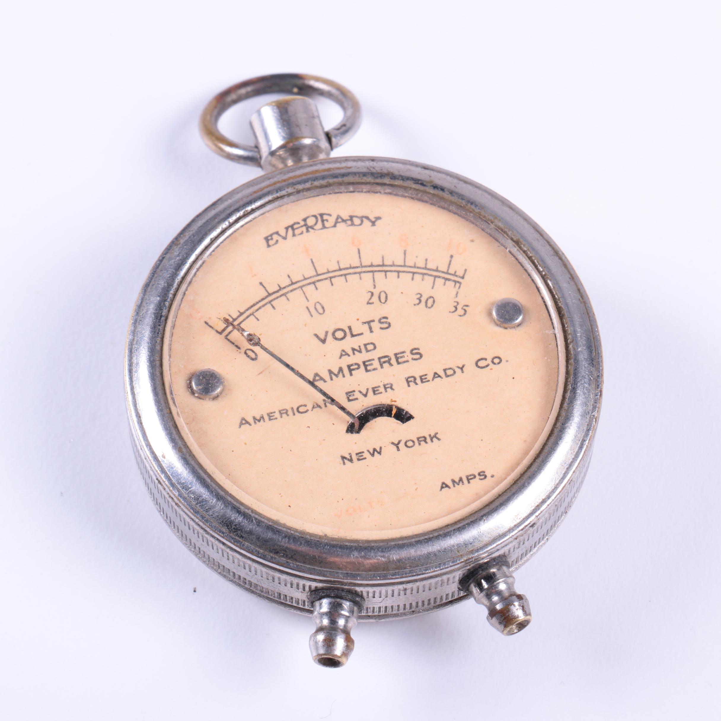 Eveready Pocket Watch Meter and Bronze "The Minutemen" Bicentennial Medal