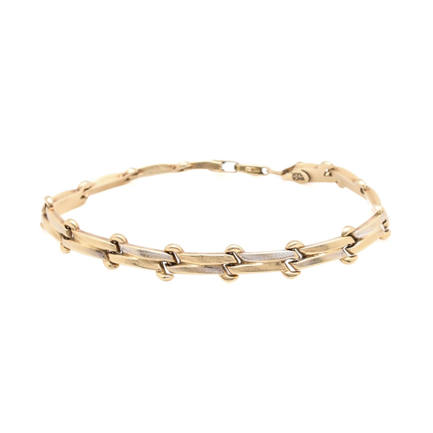 14K Yellow Gold Fancy Link Bracelet