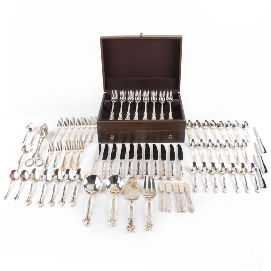 Towle "King Arthur" Stainless Steel Flatware Set with Assorted Silver Plate