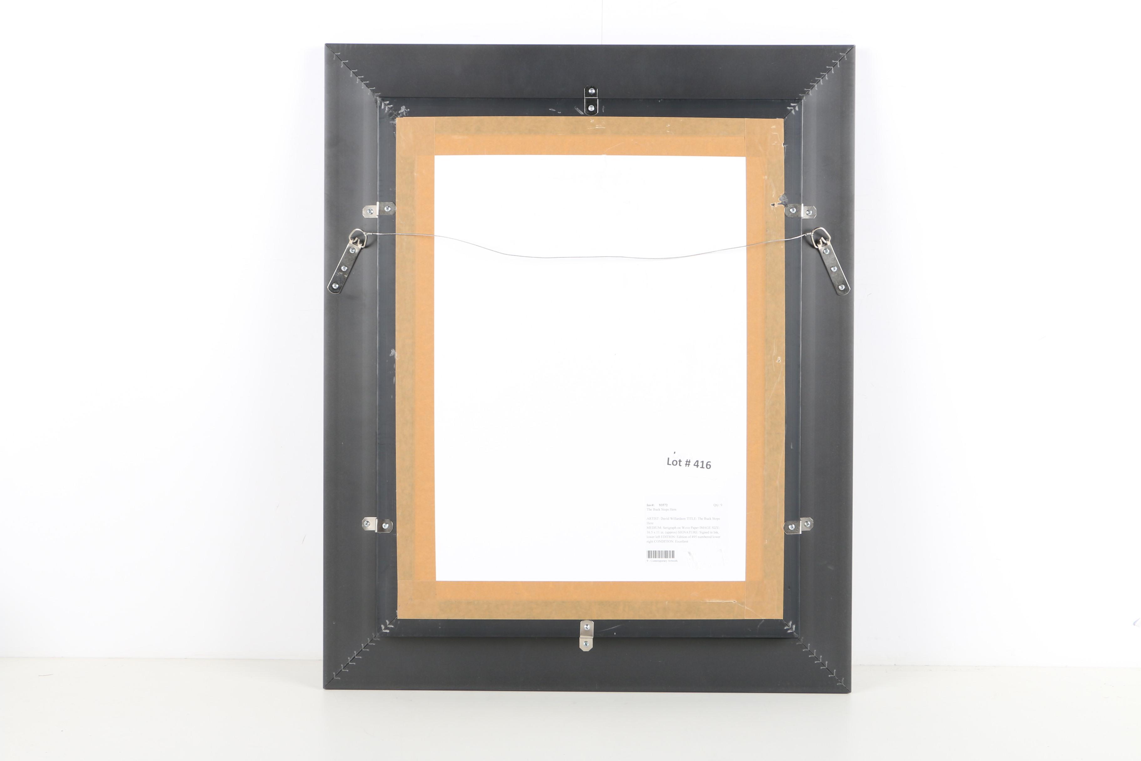 Limited Edition Serigraph After David Willardson's "The Buck Stops Here"