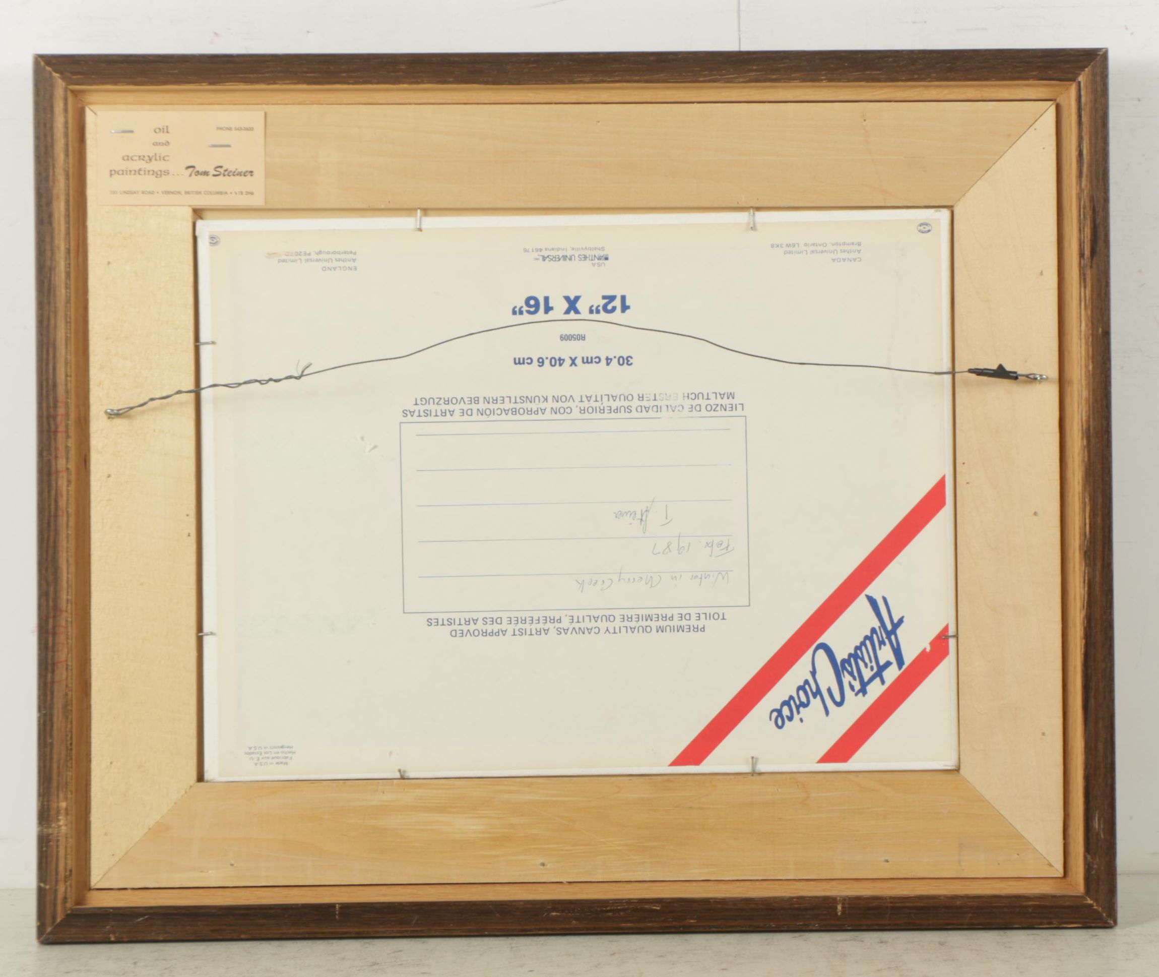 PRIORITY-Tom Steiner Oil Painting on Canvas Board "Winter in Cherry Creek"