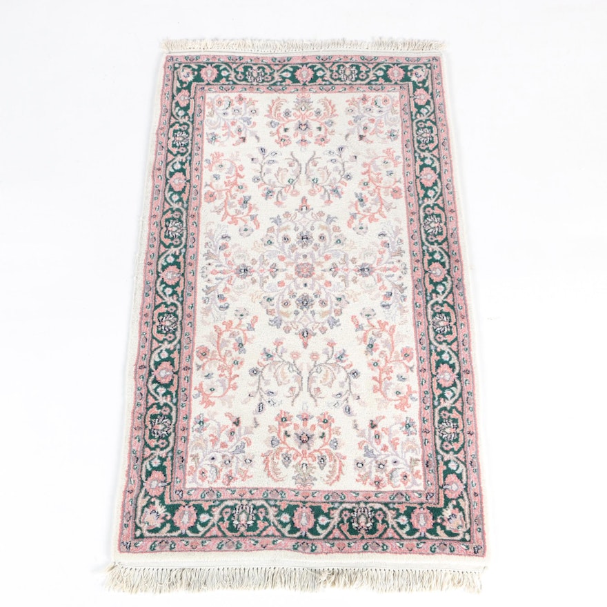 Power-Loomed Persian Bijar Accent Rug