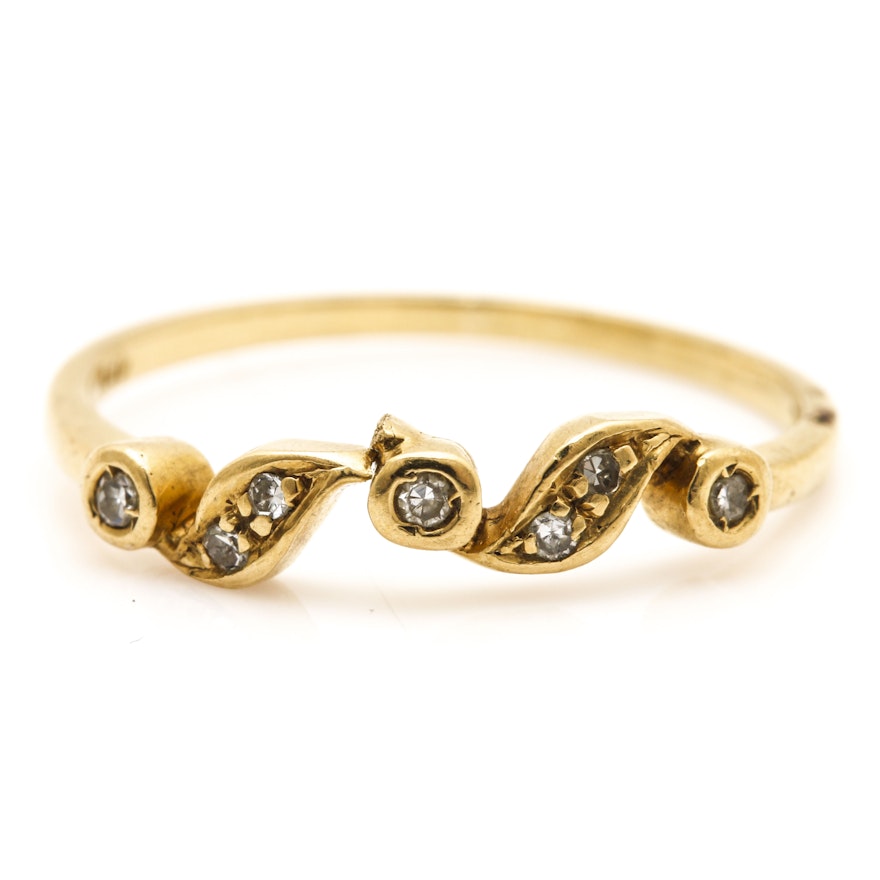 18K Yellow Gold Diamond Ring