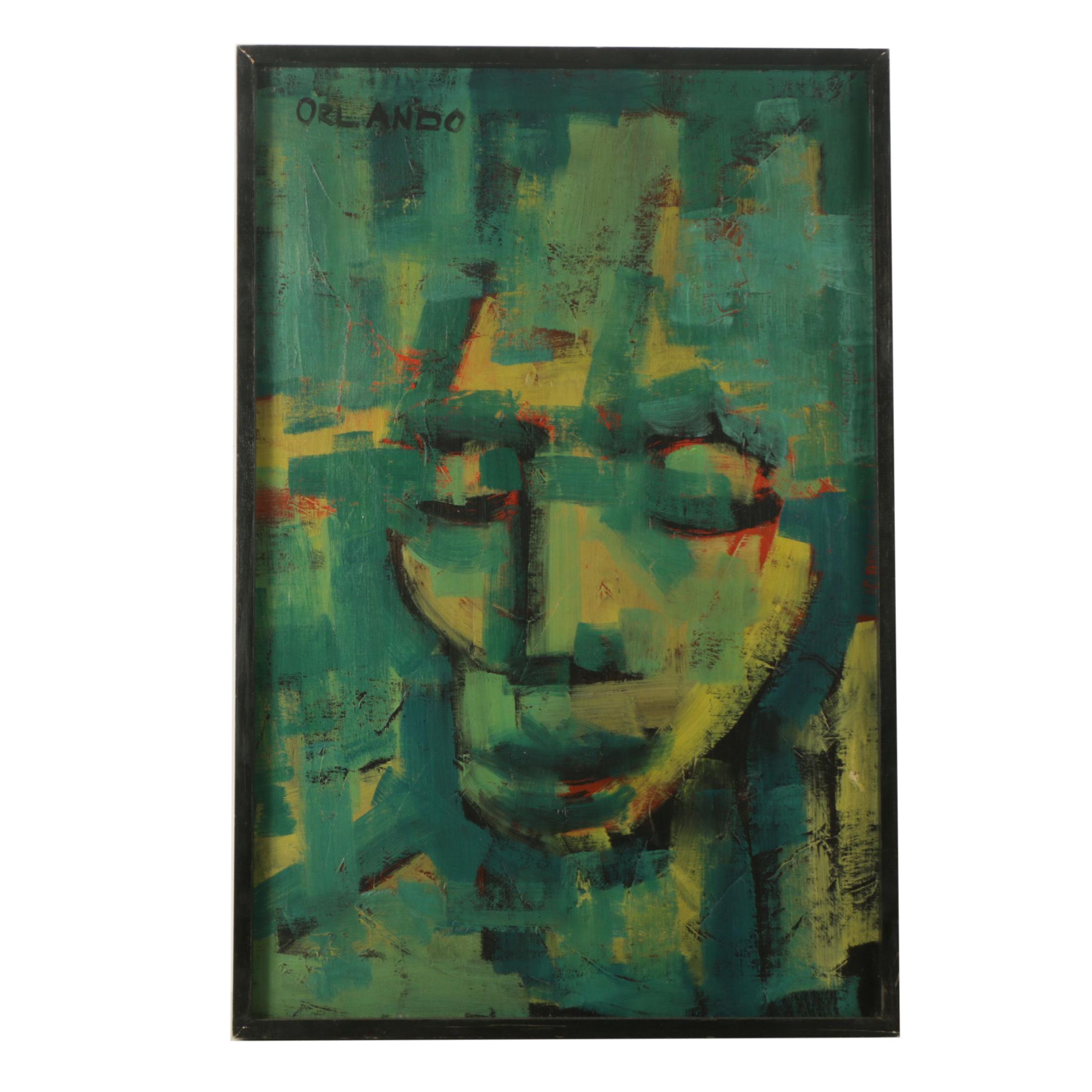 Felipe Orlando Oil Painting on Canvas Abstracted Portrait