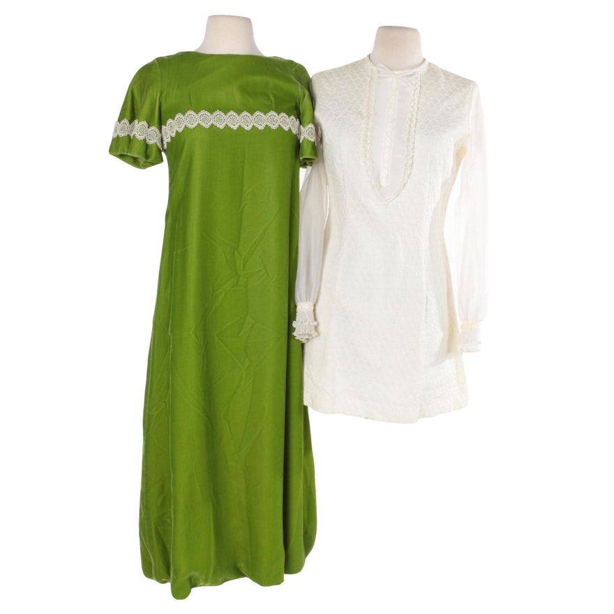 1960s-70s Vintage Velvet and Brocade Dresses