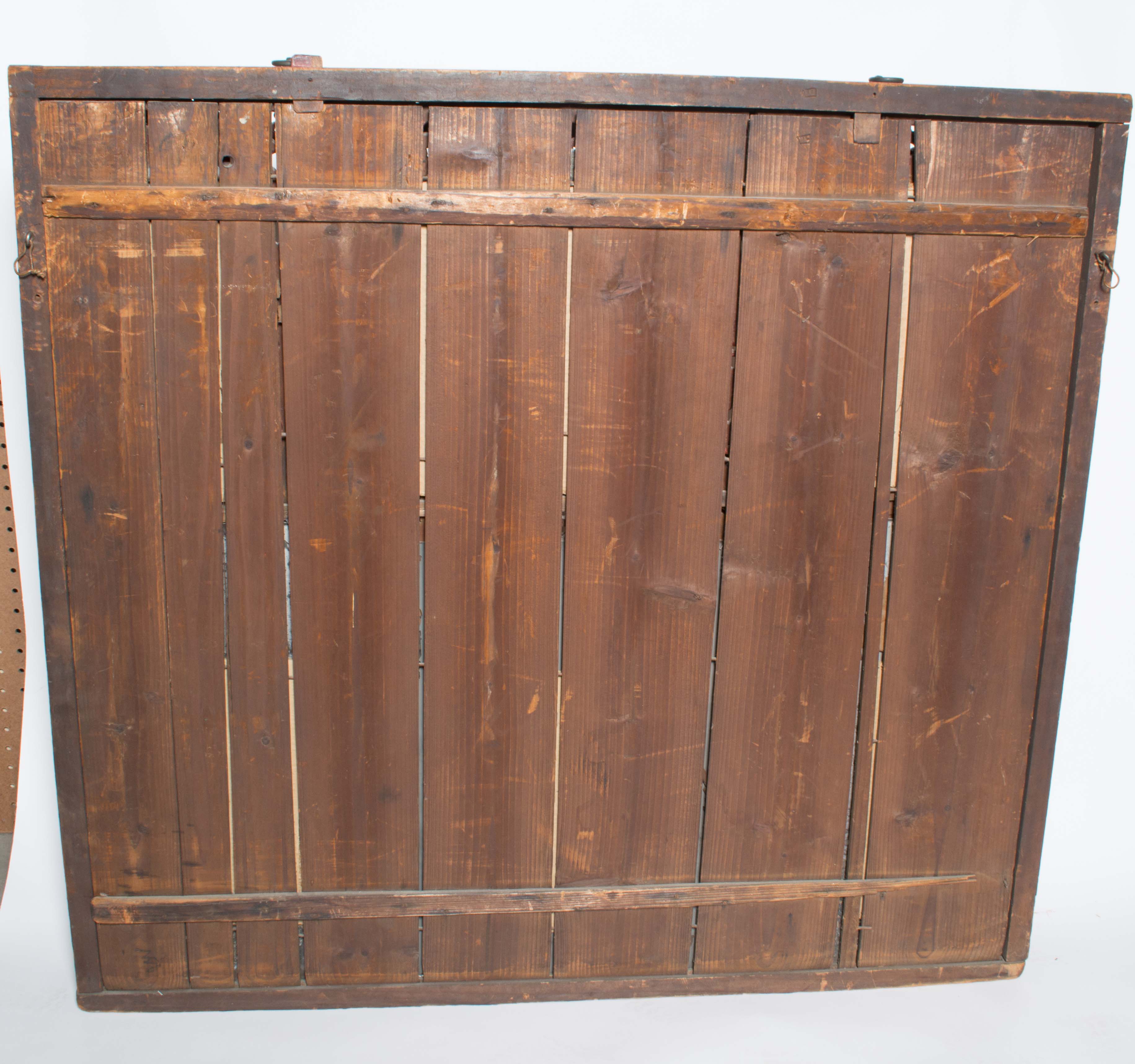 19th Century Chinese Hand Carved and Gilded Mirror with Reverse Painting