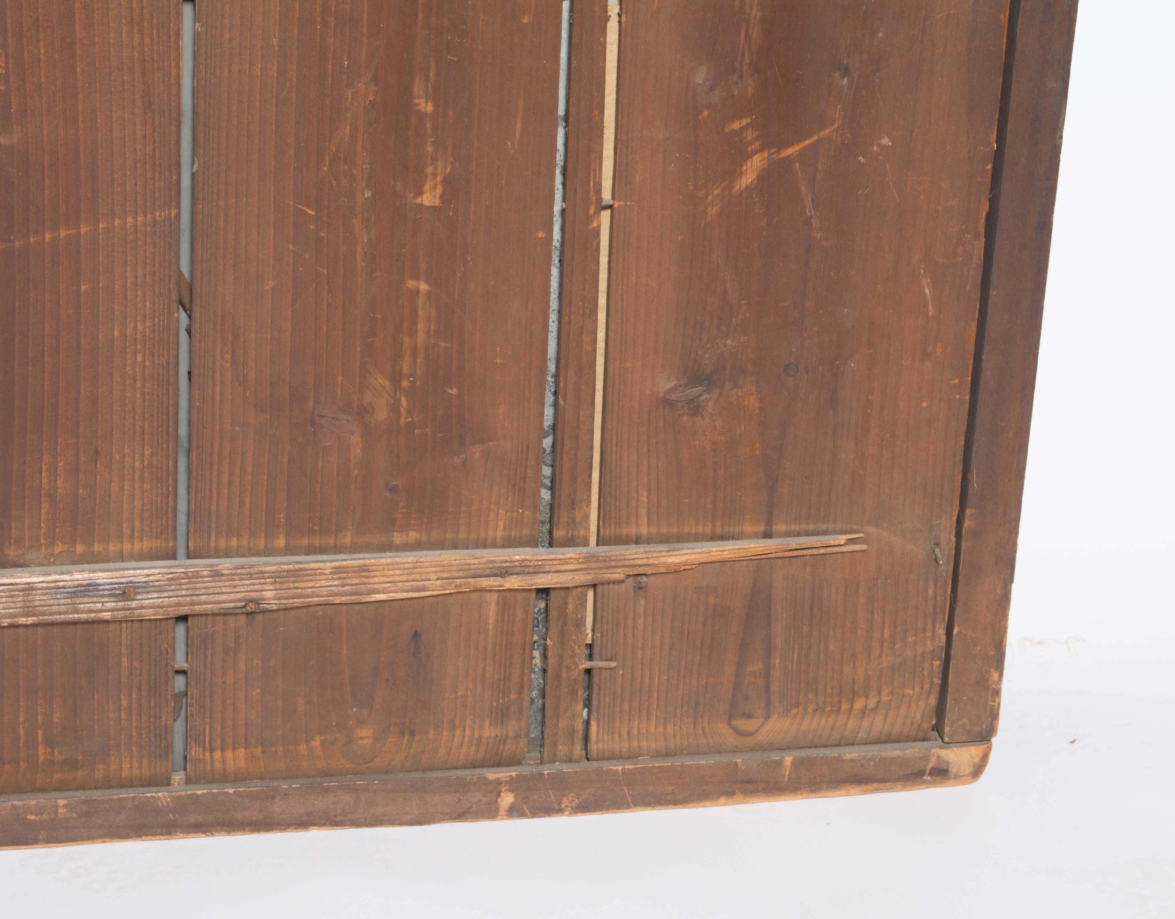 19th Century Chinese Hand Carved and Gilded Mirror with Reverse Painting