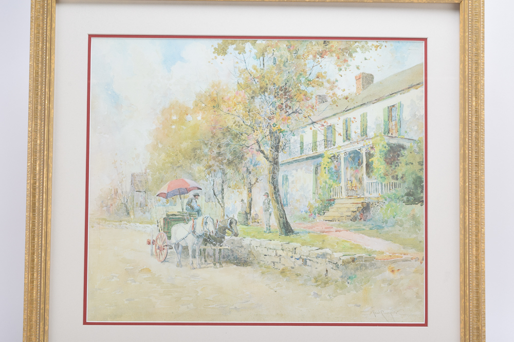 Framed Print "Wilson's Store at Keene" After Paul Sawyier
