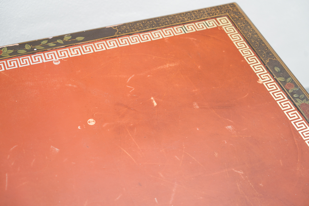 Vintage Chinoiserie Leather Top Desk