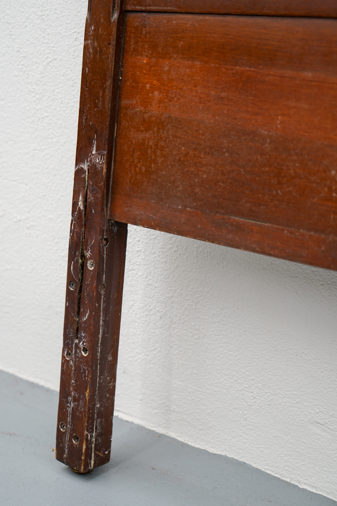 Vintage Chippendale Style Mahogany Twin Bed Frame